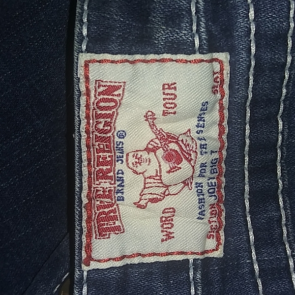 True Religion women's jeans JOEY BIG T sz 29 RN#112790  Flare **NICE* - Picture 7 of 7